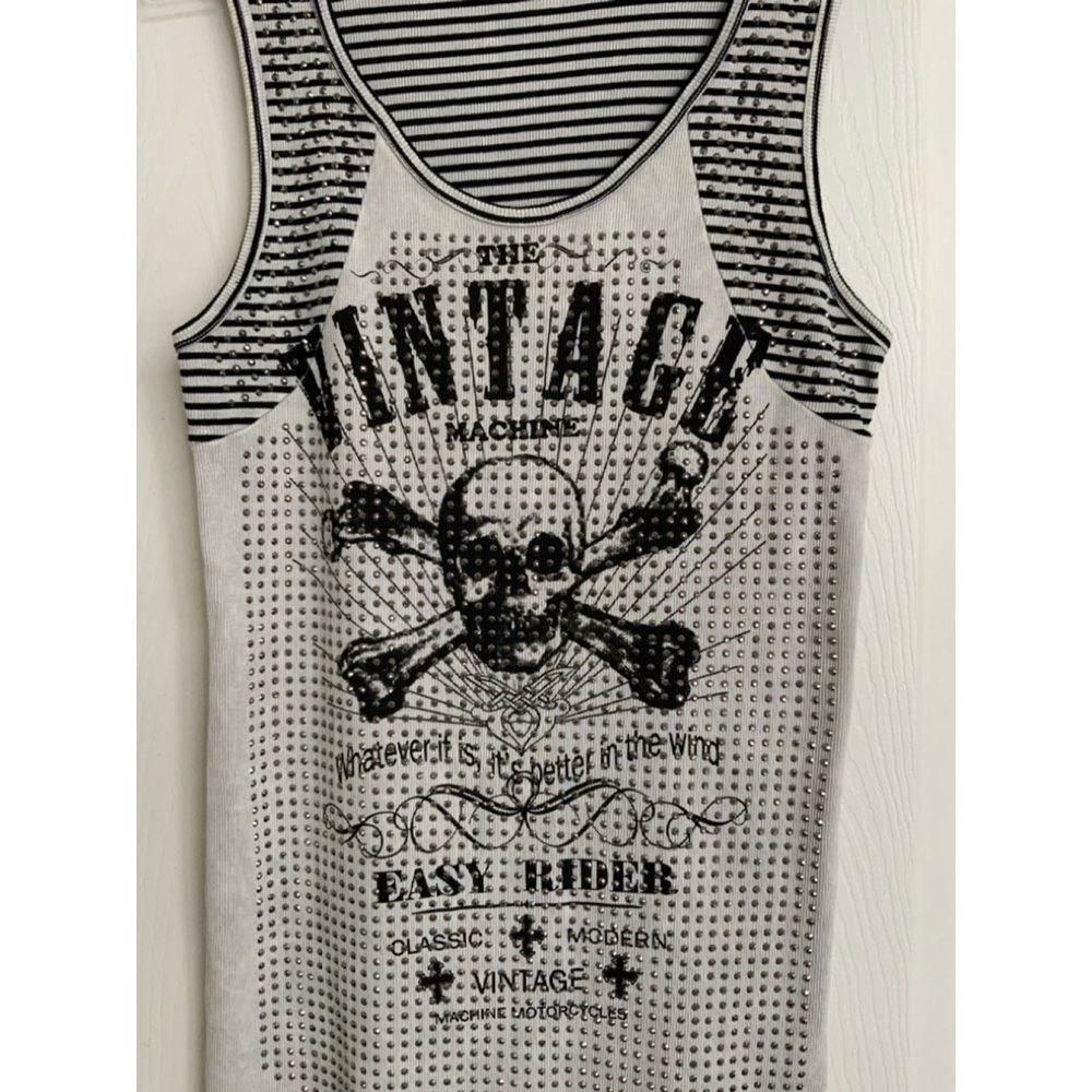 Voice of California Tank Top M Gray and Black